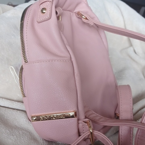 Betsey Johnson Dog Mini Backback Heart Quilted Pink Bag! Dusty Rose, EUC main image 9